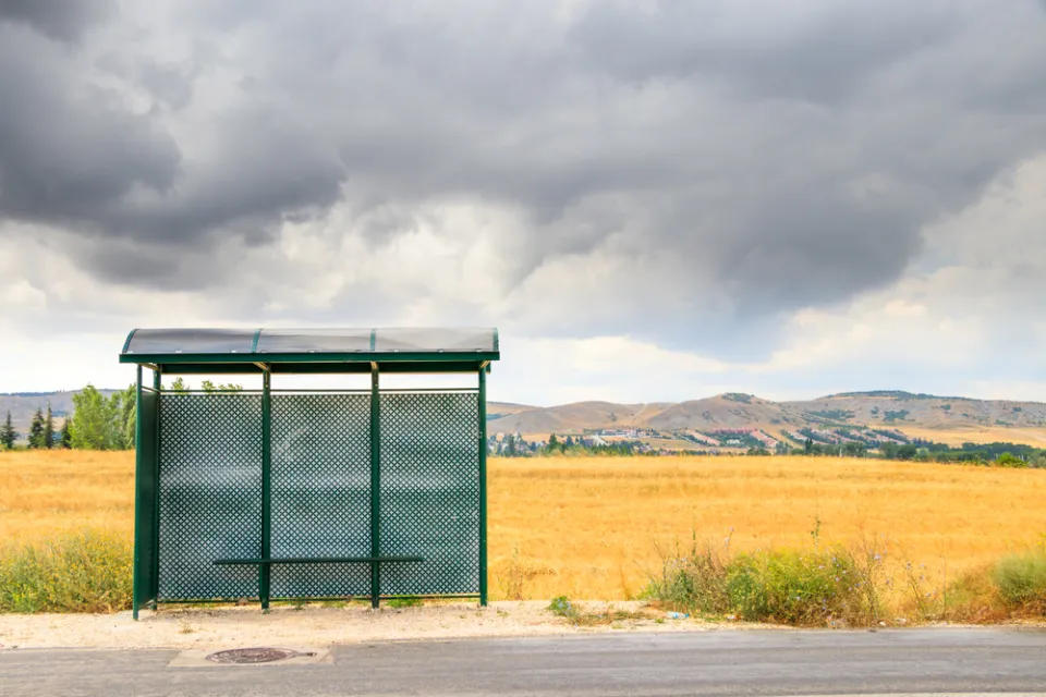 Rural bus stop